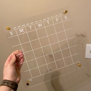 Acrylic wall calendar